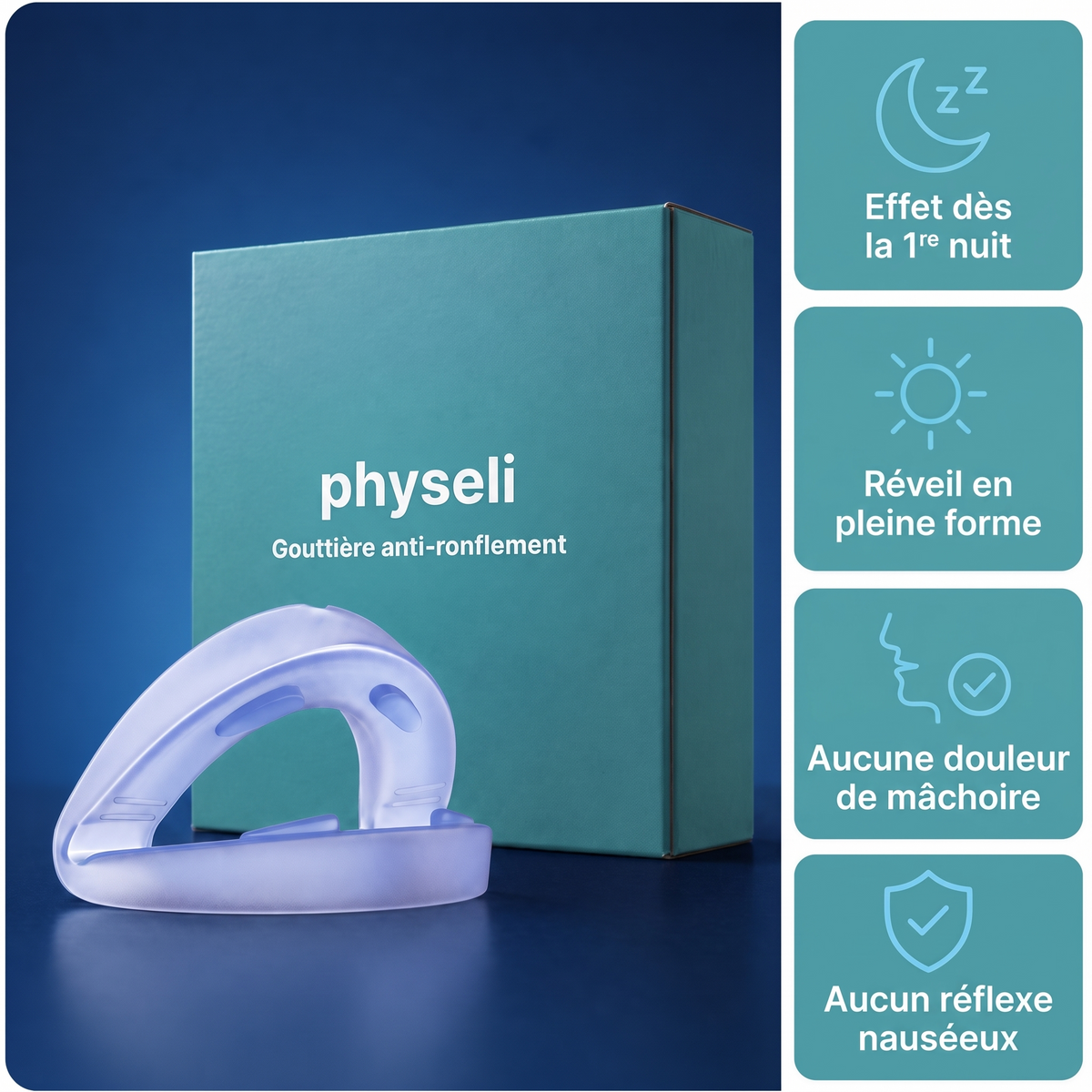 physeli gouttière anti-ronflement et étui