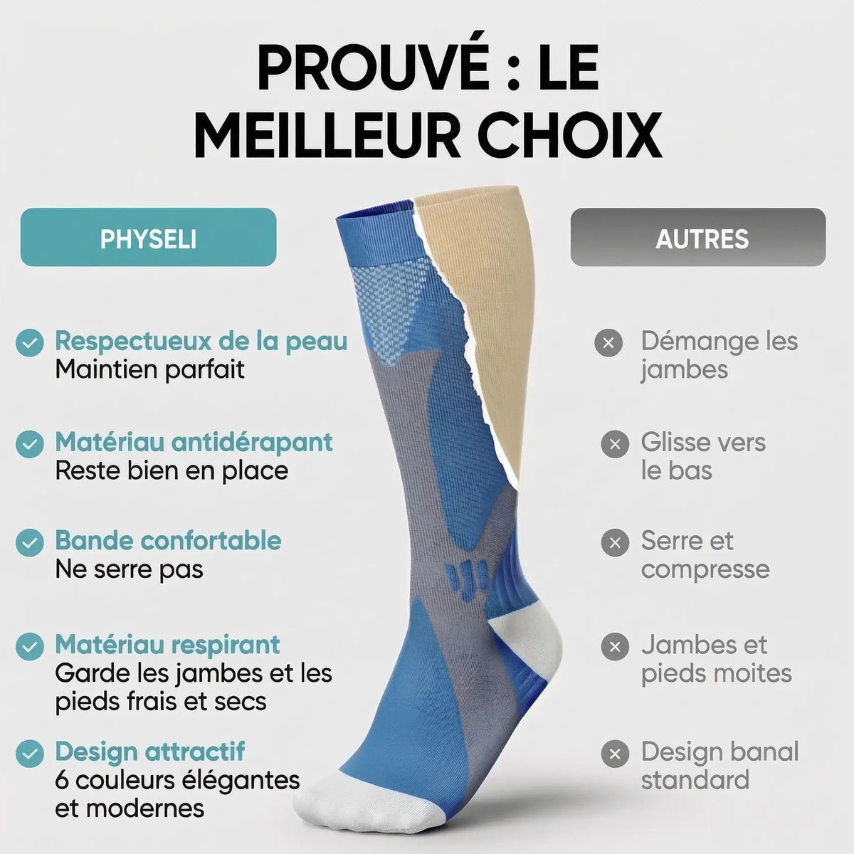 VenoRelief | Chaussettes de compression graduée