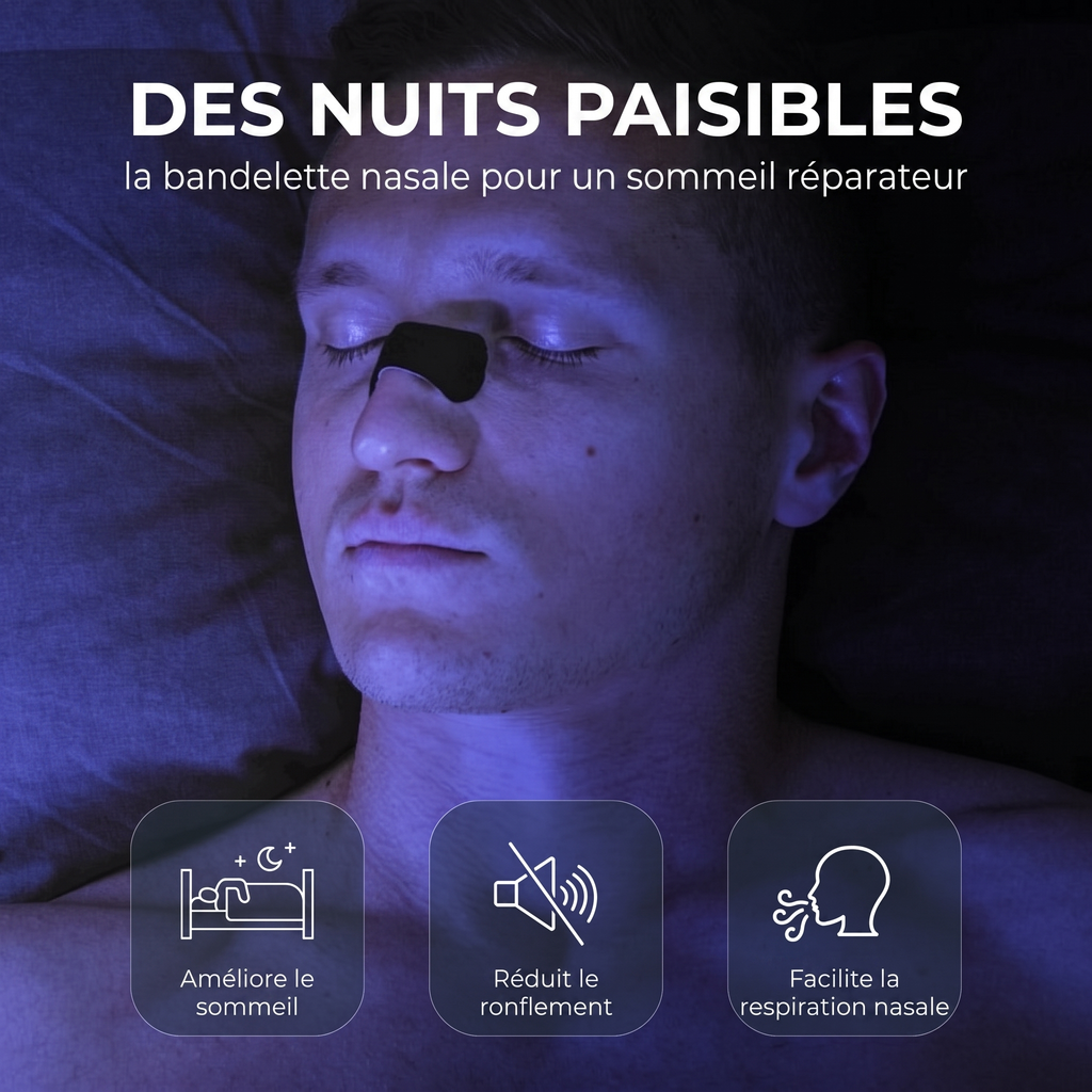 Des nuits paisibles avec la bandelette nasale RespiFlex