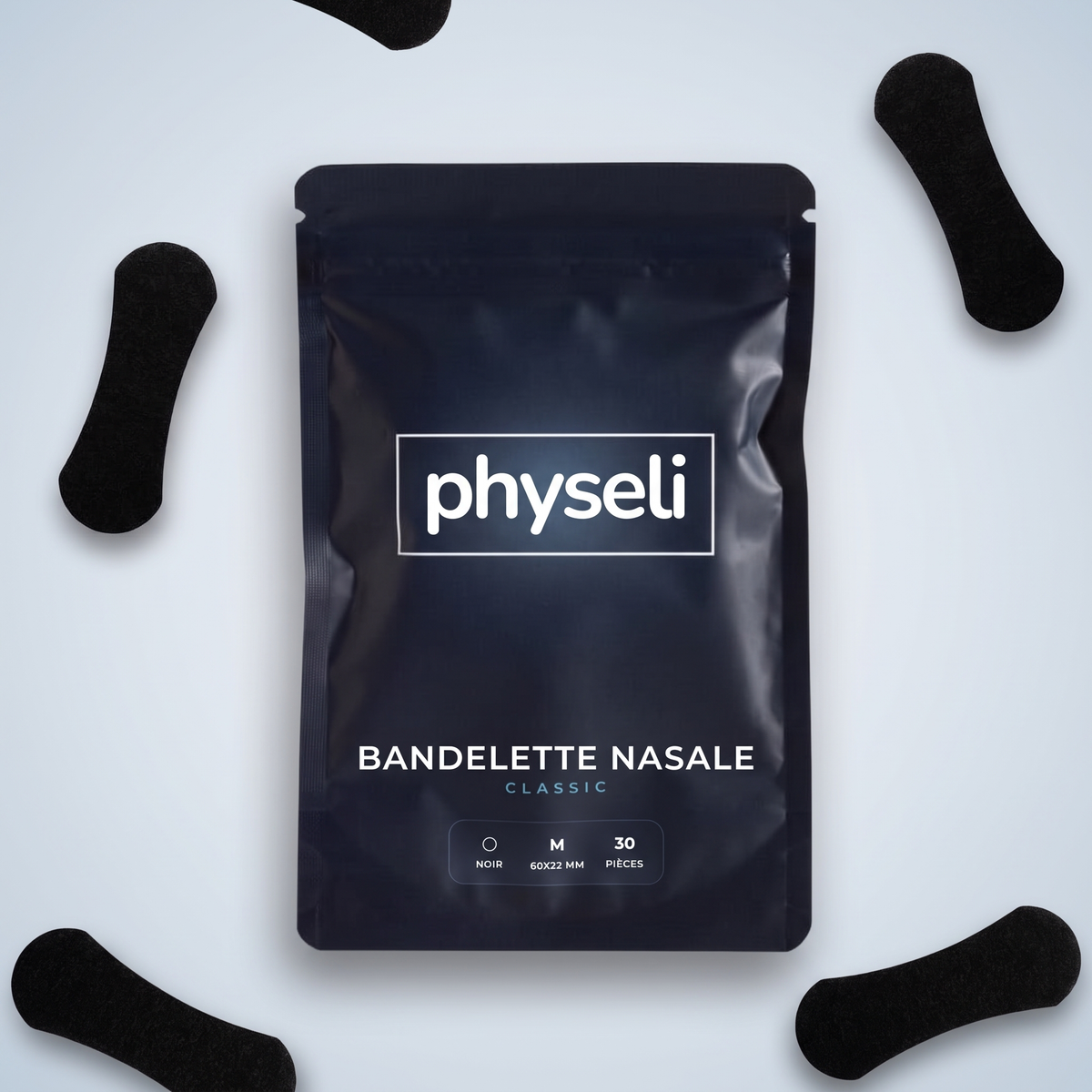 RespiFlex Bandelette Nasale, paquet de 30, noir taille M