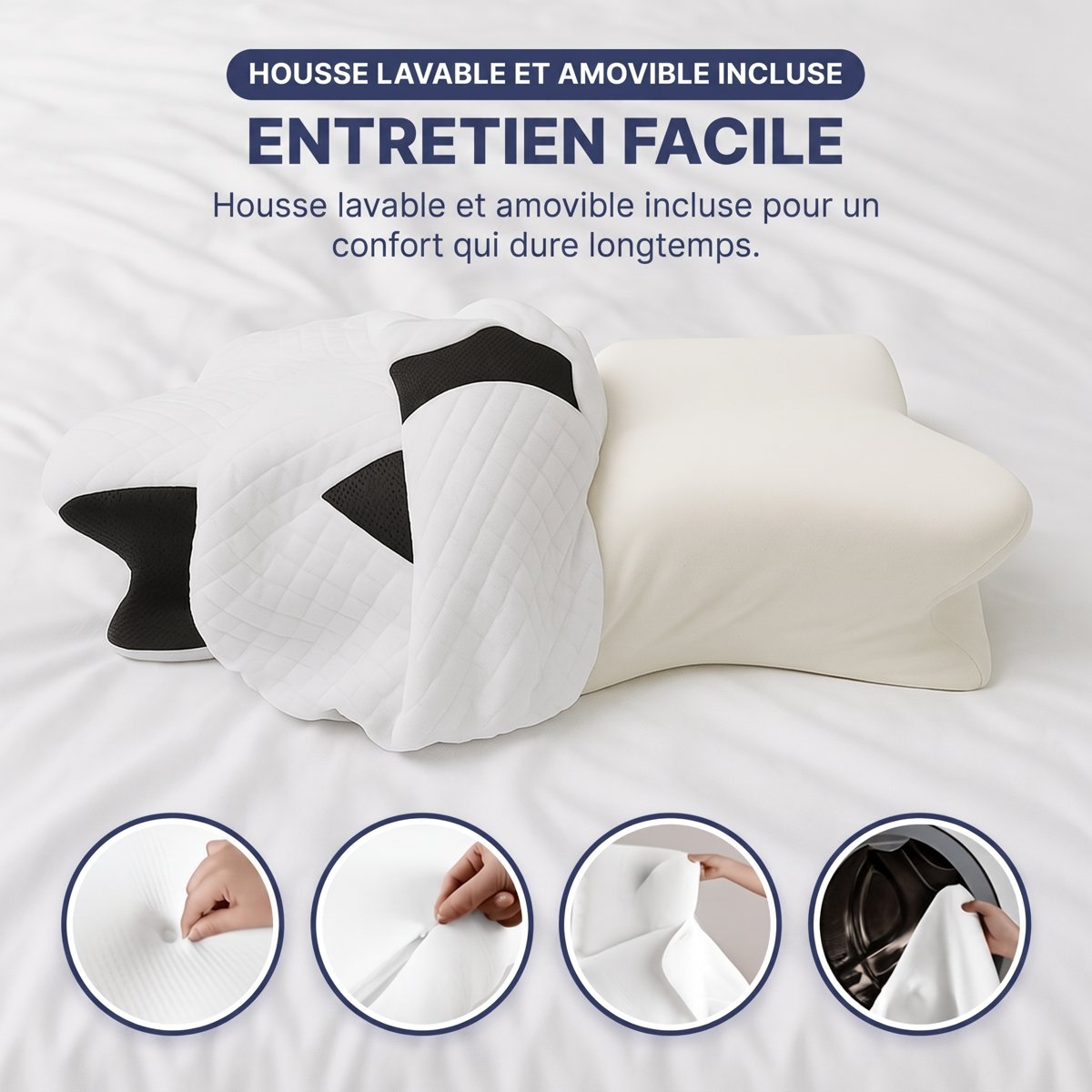 Housse lavable et amovible incluse
