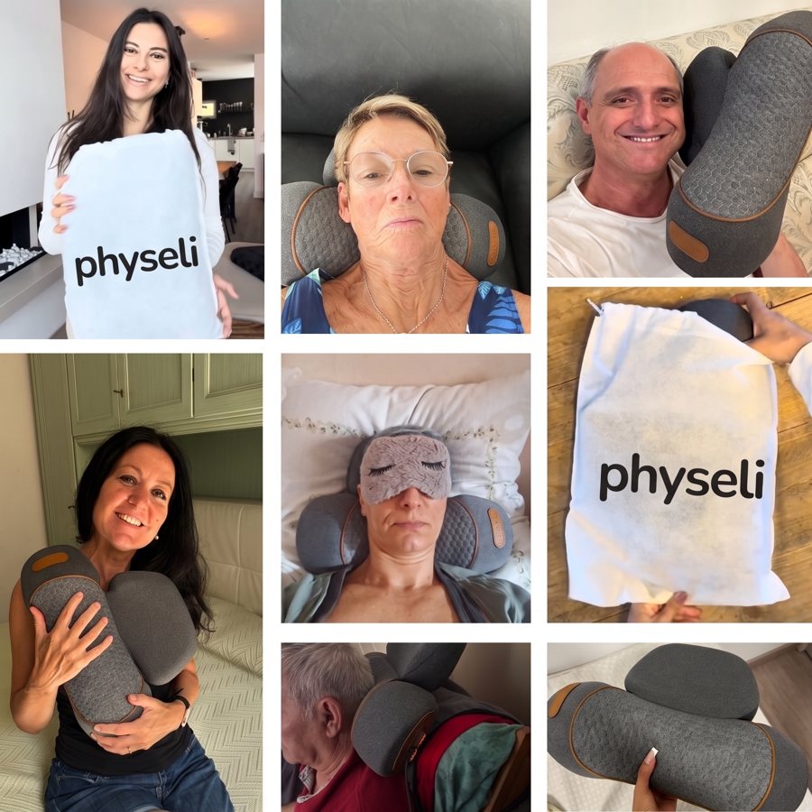 Clients avec leur Coussin CerviTrax