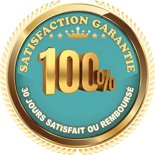Satisfaction garantie, 30 jours satisfait ou remboursé