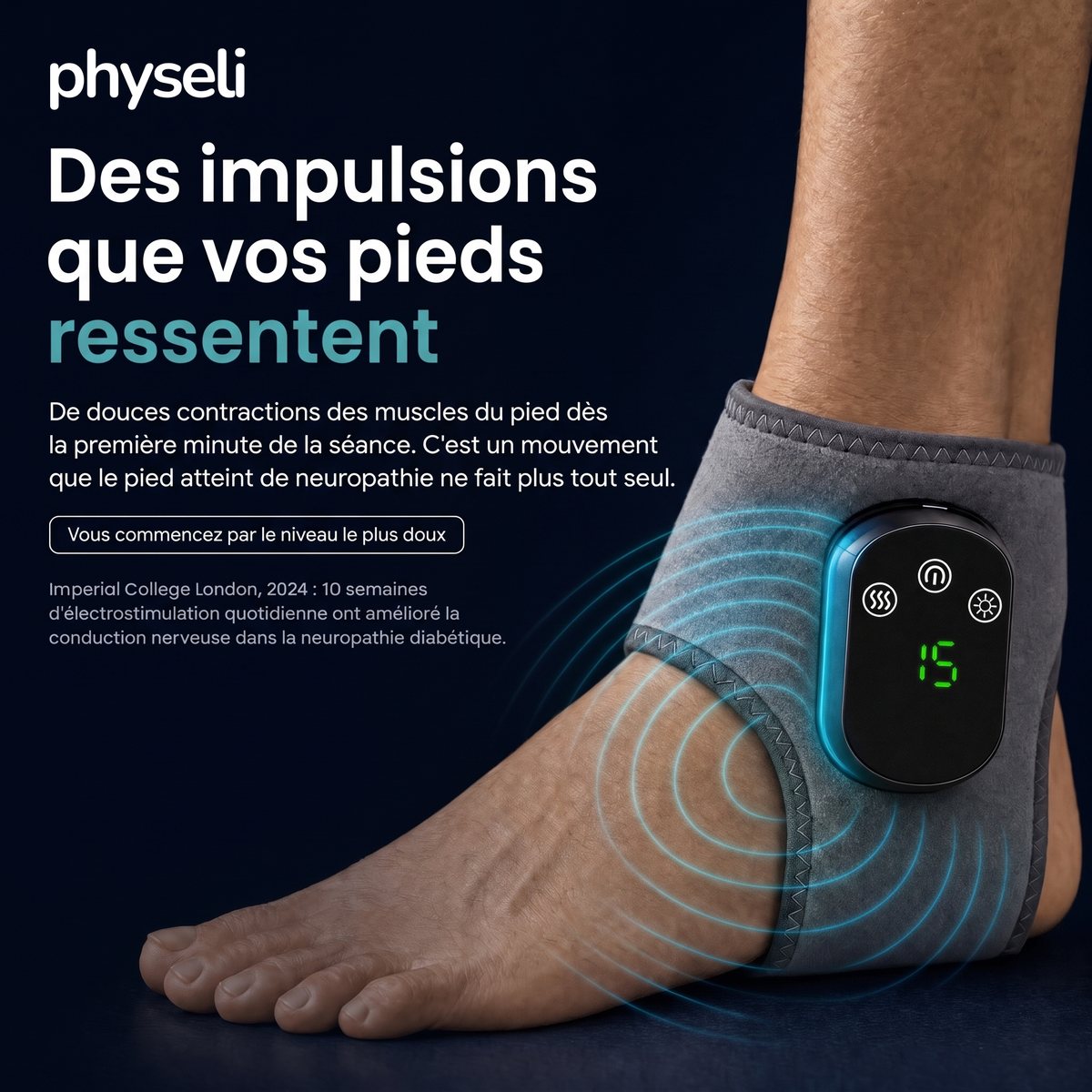 Neuralis, masseur 3 en 1 pour la neuropathie des pieds